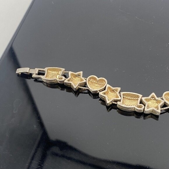 4th Of July USA American Flag Patriotic Charm Bracelet W/ Clasp Closure - Picture 8 of 9